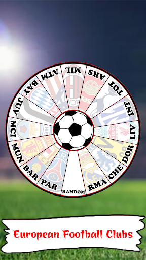 Android application Random Football Team Spin screenshort