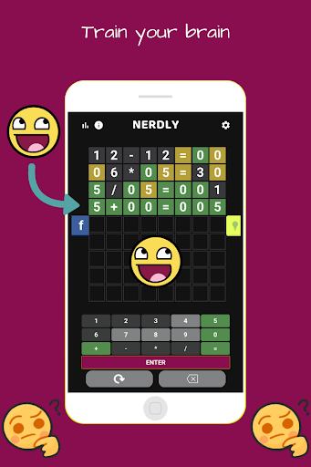 Android application Nerdly : Math Puzzle Game screenshort
