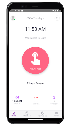 COZA Workforce App Screen 2