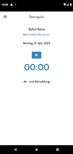 TrackBase Arbeitszeit (mobil) Screen 3