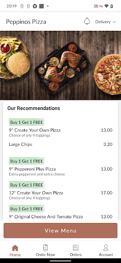 Peppinos Pizza Screen 2