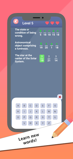 Android application Puzzle: Words by numbers screenshort
