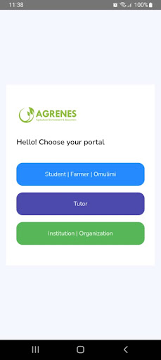 Android application Agrenes screenshort