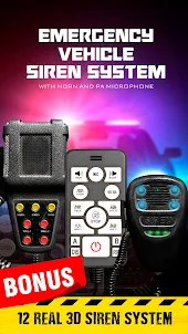 Siren sounds set: siren system