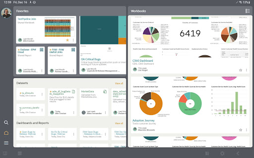 Screenshot of Oracle Analytics