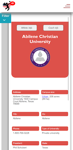 Android application collegeBeachvolley screenshort