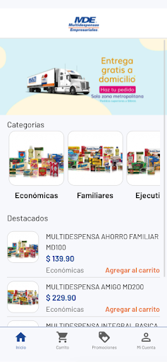 Android application Multidespensas screenshort