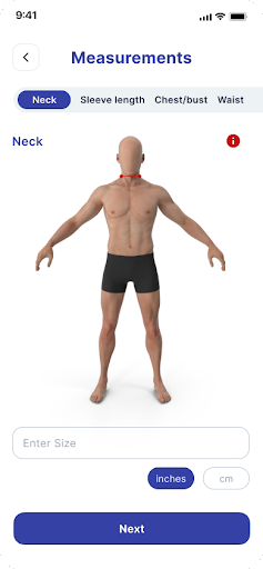 Android application Fits Right screenshort