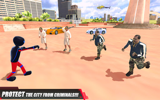 Stickman Rope Hero- Superhero Crime Game