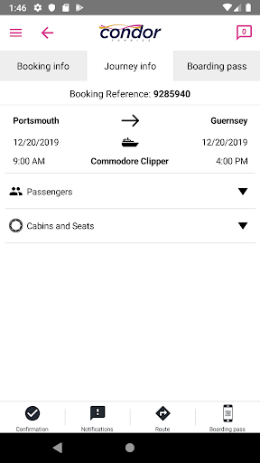 Condor Ferries Screen 3