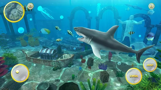 Great White Shark: Sea Megalodon Simulation
