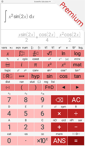 Screenshot of Scientific Calculator