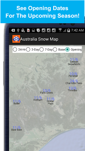 Australia Snow Map