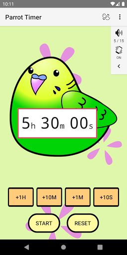 Cute timer app :Parrot Timer Screen 2