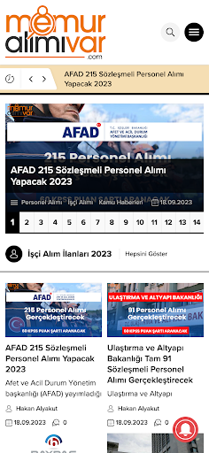 Android application Memur Alımı Var screenshort