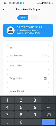 Android application Antrian Online RSUD Morowali screenshort
