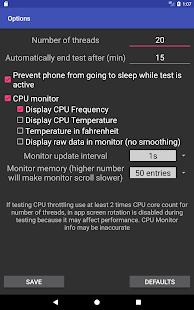 CPU Throttling Test Screenshot