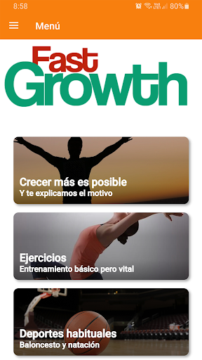 Android application Ejercicios para crecer screenshort