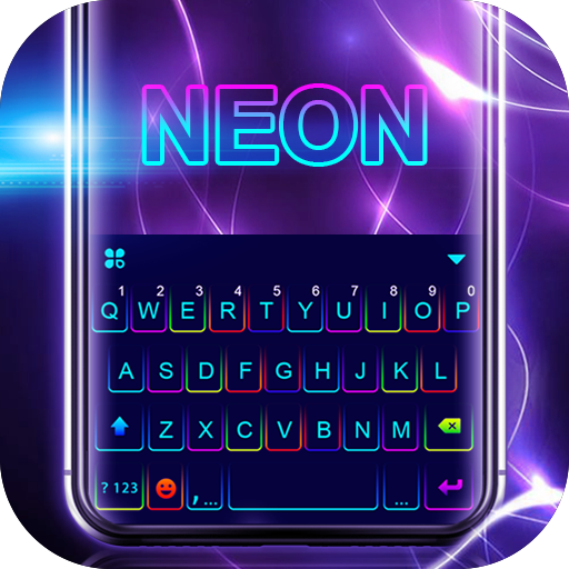 Color Neon Tech Keyboard Theme Laai af op Windows