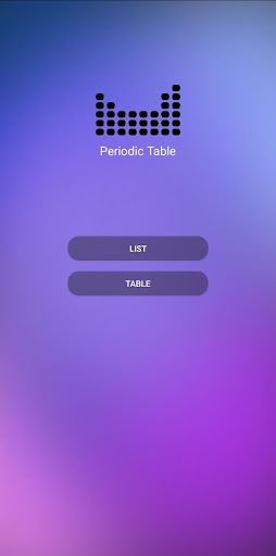 Android application Inclusive Periodic Table screenshort