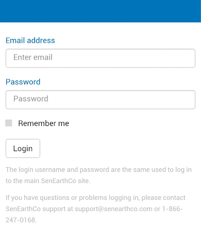 Android application SenEarthCo screenshort