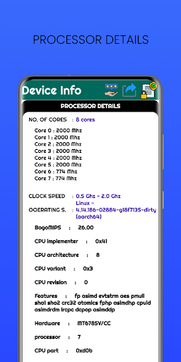 Get Device Info -System status Screen 3