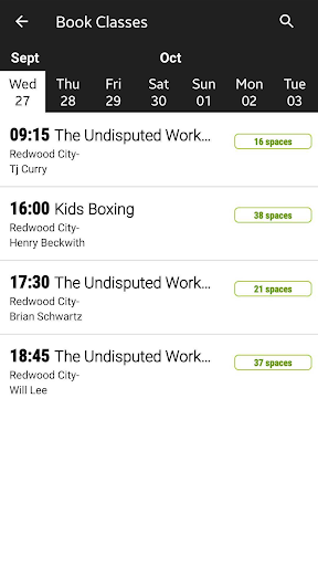 Android application Undisputed - Boxing Gym screenshort
