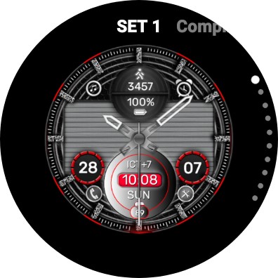 N-SPORT364 HybirdRed WatchFace screenshot 7