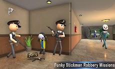 Stickman Bank Robbery Gamesのおすすめ画像1