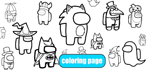Coloring book among us