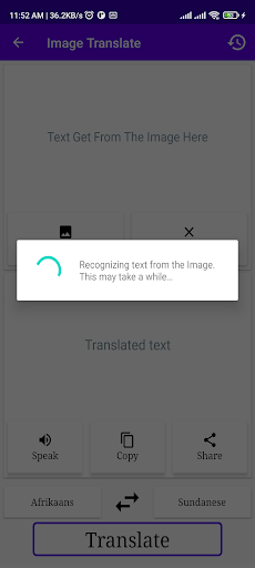Afrikaans Sundanese Translator Screen 2