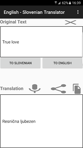 Android application English - Slovenian Translator screenshort