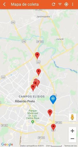 Android application ColetasApp - Conecta Transport screenshort