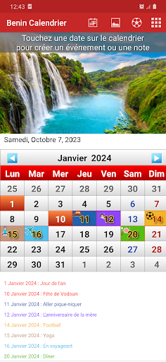 Android application Benin Calendrier 2024 screenshort