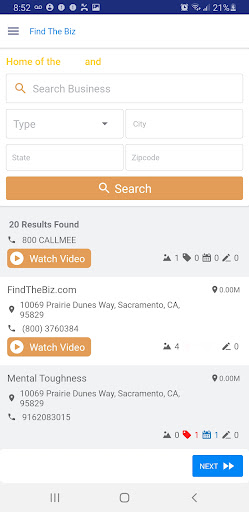 FindTheBiz Screen 2