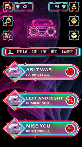 Android application Sam Smith Song Tiles Hop! screenshort