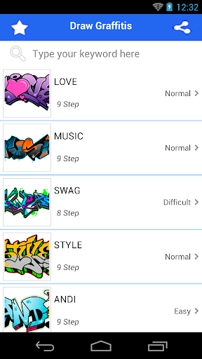 Android application How To Draw Graffitis screenshort