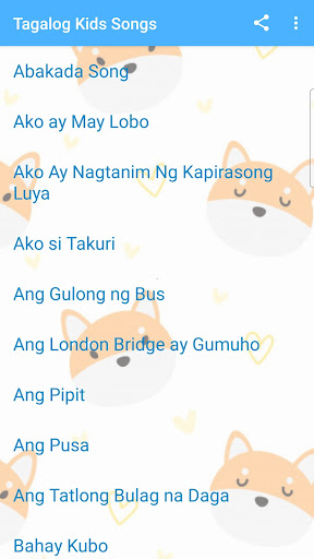 Android application Tagalog Kids Songs screenshort