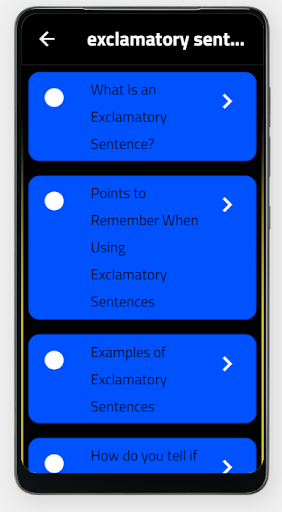 exclamatory sentence Screen 2