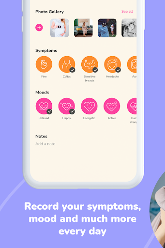 Screenshot of Pregnancy Tracker App - EMA