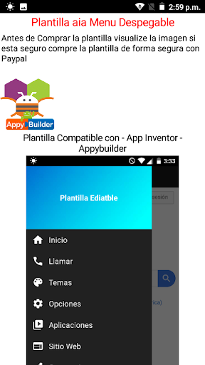 Crea su app con plantillas aia