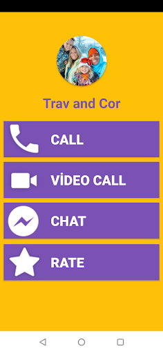 Android application Trav And Cor Fake Video Call - screenshort