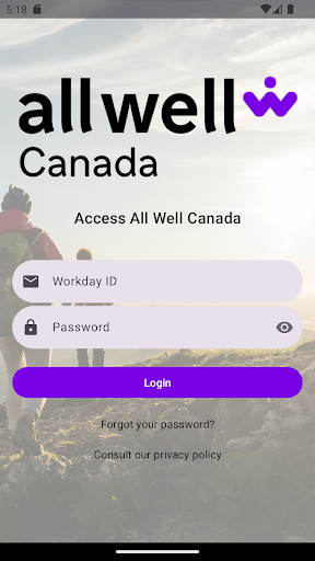Android application Allwell Canada screenshort