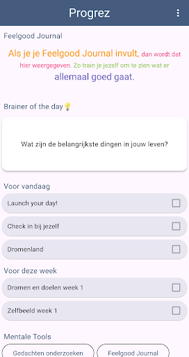 Android application Progrez screenshort