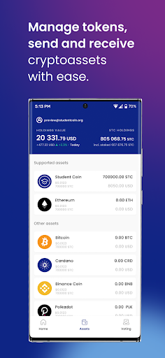 Android application Student Coin screenshort