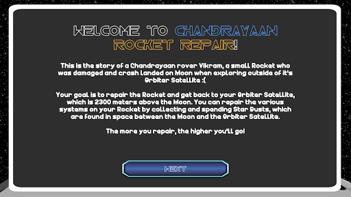 Android application Chandrayaan Lander Rocket Repa screenshort