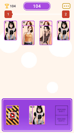 Android application Sexy 2048 girls: card merge screenshort