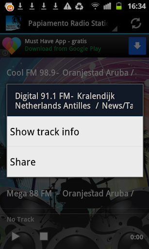 Papiamento Radio Stations Screen 2