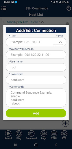 SSH Commands Screen 2