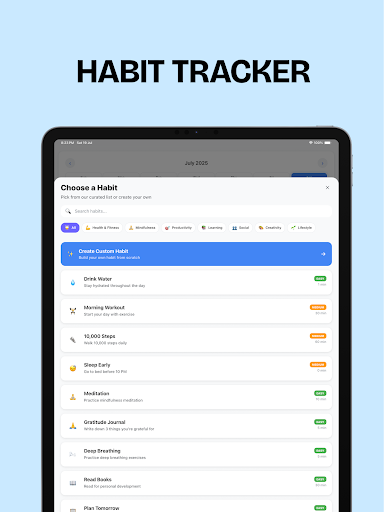 Daily goal tracker HabitShift